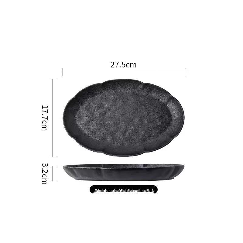 Zhishi Ceramic Lotus Leaf Plate