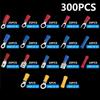 100/280/300/480PCS Insulated Cable Connector Wire Crimp Spatula Butt Ring Fork Kit Ring Lug Rolled Terminal Kit