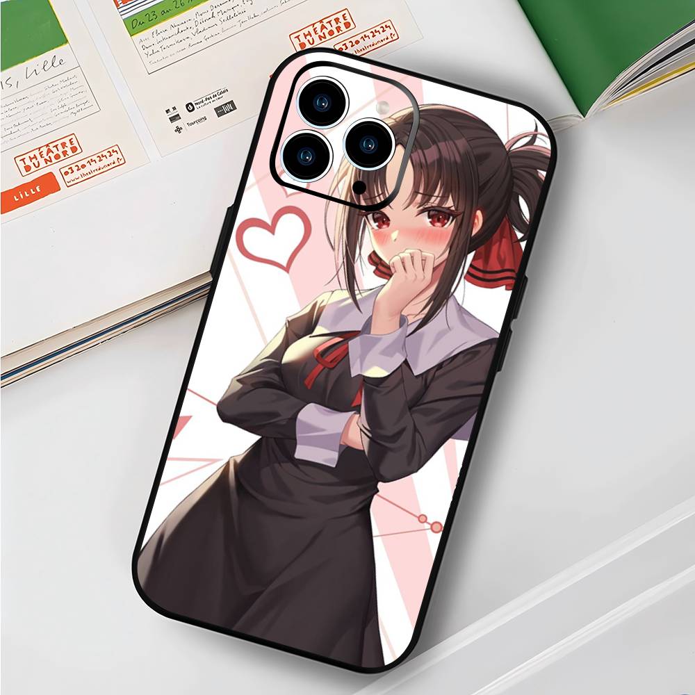 Shinomiya Kaguya Anime Kaguya-sama Love Is War Phone Case For IPhone 17 Air 16 15 14 13 Pro Max 11 12 Black Silicone Cover