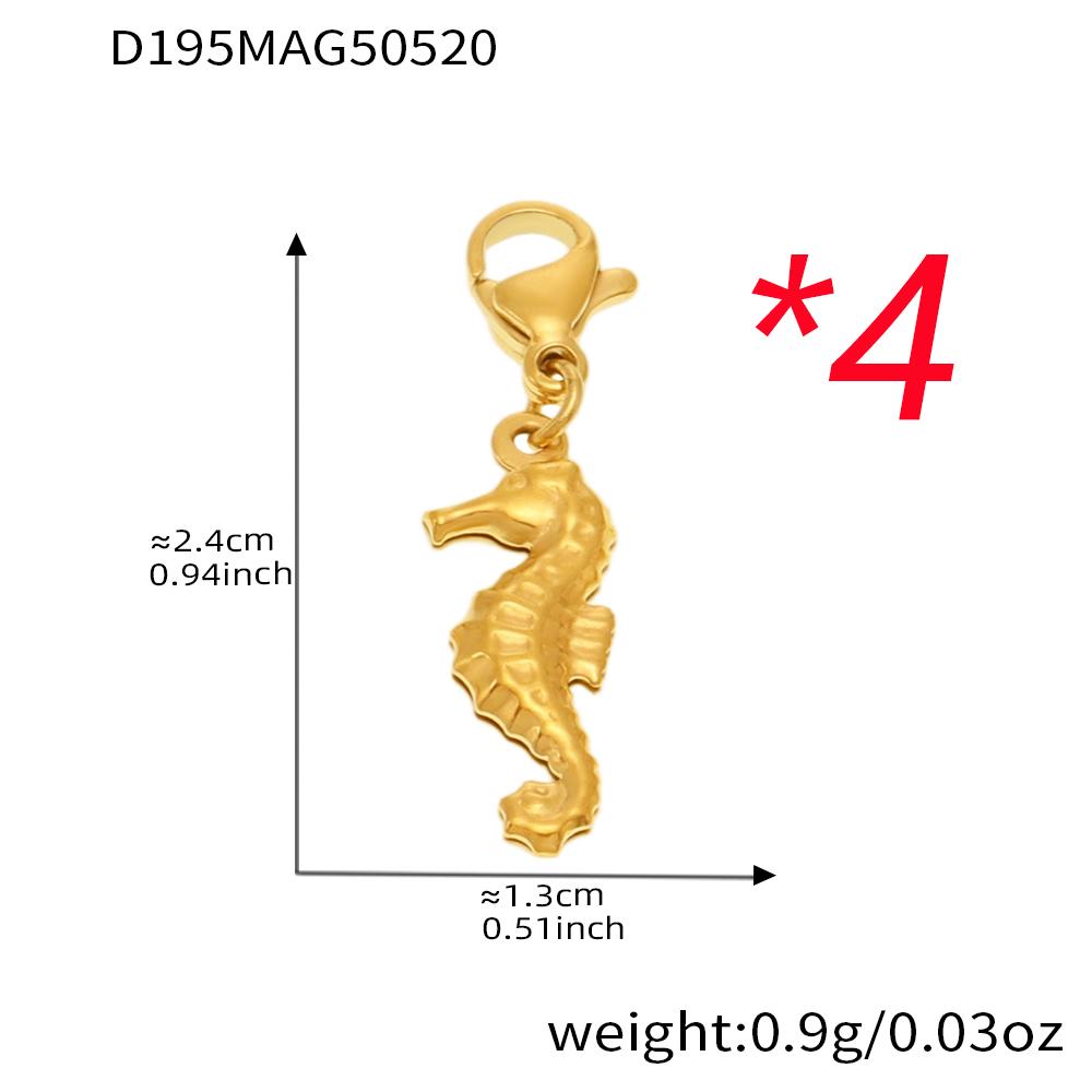 316 Stainless Steel Gold-plated 18K Femme Bracelet Women Fashion Starfish Dolphin Shell Pendant Hand Bracelet 2025 Trend Zircon
