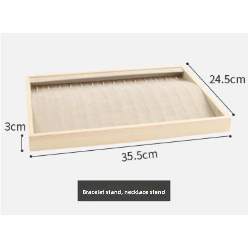 Минималистичный поднос-витрина для украшений из натурального дерева - стильный органайзер для колец, ожерелий, браслетов, часов и браслетов