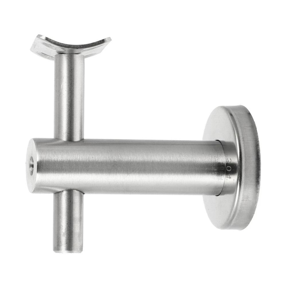1pc Stair Handrail Brackets Guardrail Hardware Wall Support Hand Rail Balustrade Stairs Accessories Adjustable Brackets Silver size