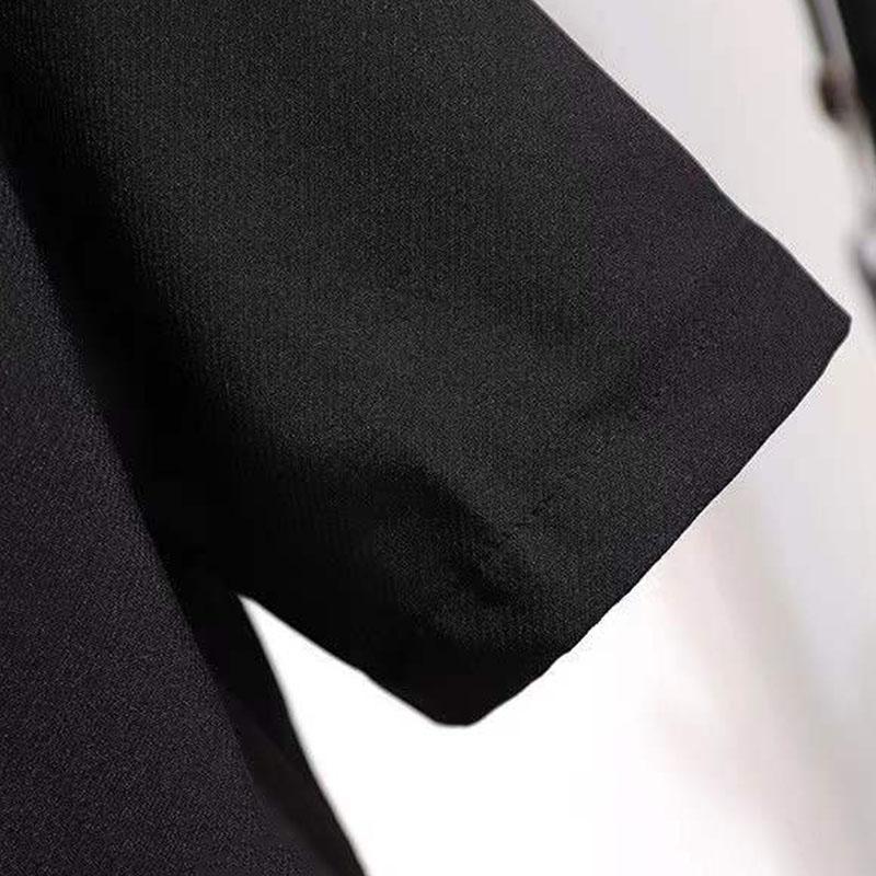 Two Piece Fashion Suit Suspender Dresses Ladies Suit Black Simple Dress Suit Short Casual Suit Dress Black Dress Suit