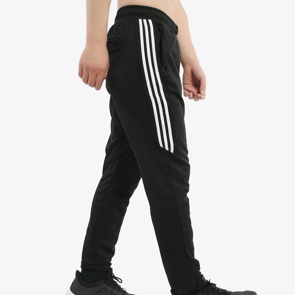Adidas Originals Striped Design Casual Comfortable Lace-Up Sports Pants Men Pants Black DH3882
