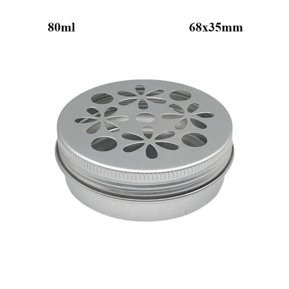 New Hollow Out with Holes Aluminum Tin Container 8 Styles Metal Cosmetic Face Eye Cream Packing Lip Balm Candle Jar