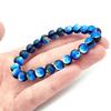 [GOLD STONE] Yonaguni Blue Firefly Glass 8mm Glowing Bracelet from Yonaguni Island, Okinawa, Inner Diameter: Approx. 20cm