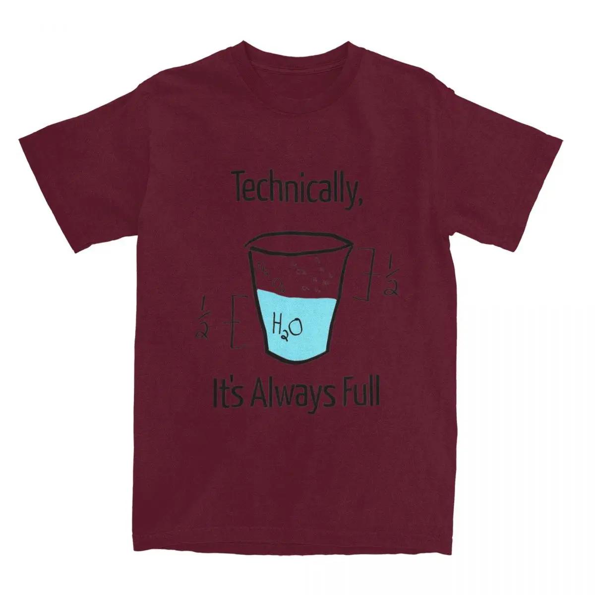 

Мужская футболка Science Is Optimistic, Технически она всегда полная, хлопковая футболка, летняя классическая футболка, повседневная футболка 3XL