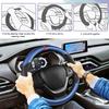 Carbon Fiber Car Steering Wheel Cover, Universal 15 inch Breathable Anti Slip Steering Wheel Covers, Car Interior Accessories Steering Wheel