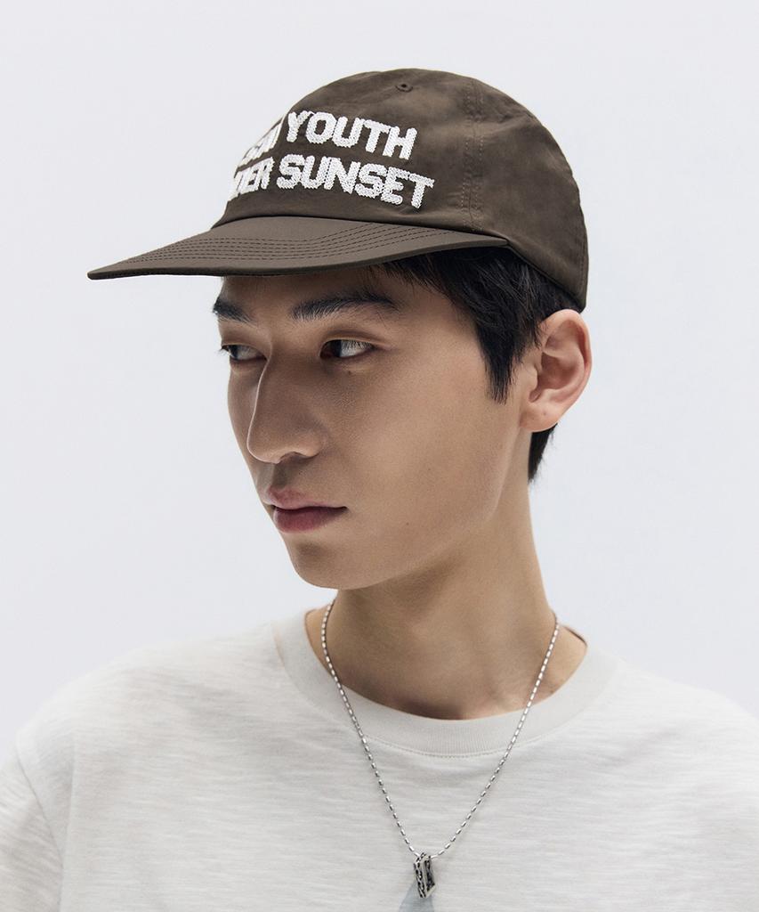 MAISON MINED Nylon Trucker Cap Brown