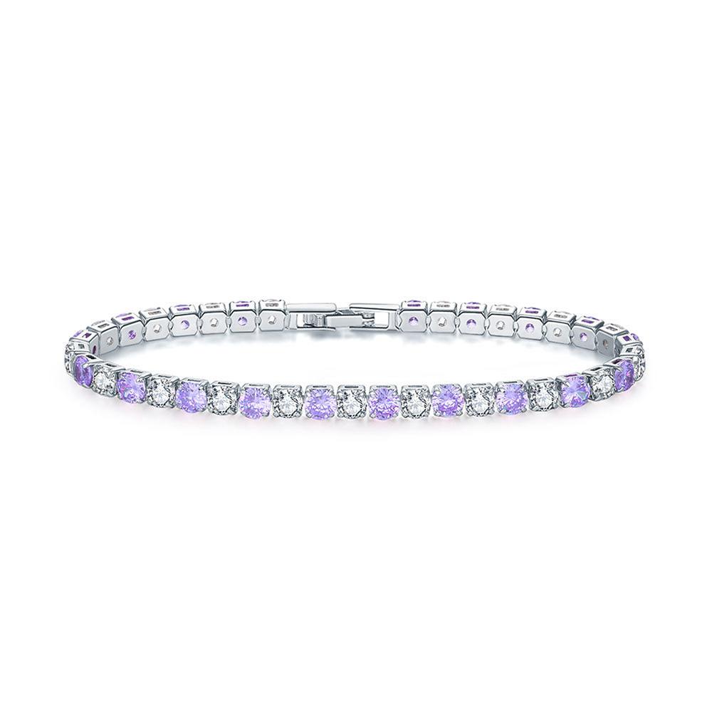 Zirconia Tennis Bracelet for Women Hip Hop Trendy Moissanite Crystal Bangle for Teen Girl Chain on The Hand Wedding Jewelry H027