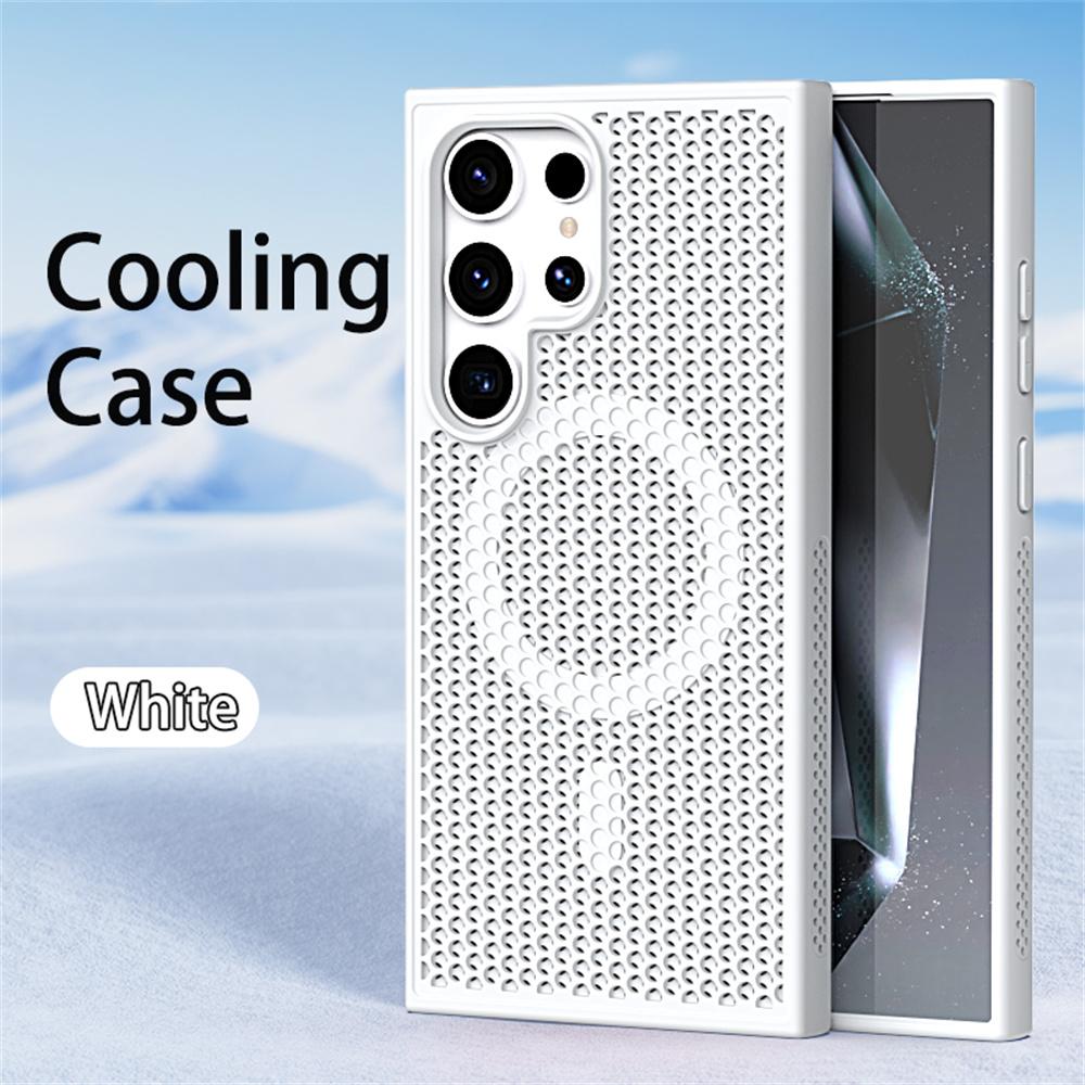 Magnetic For Magsafe Heat Dissipation Phone Case For Samsung S25 S24 S23 Ultra S22 Plus FE Luxury Shockproof Protection Cover