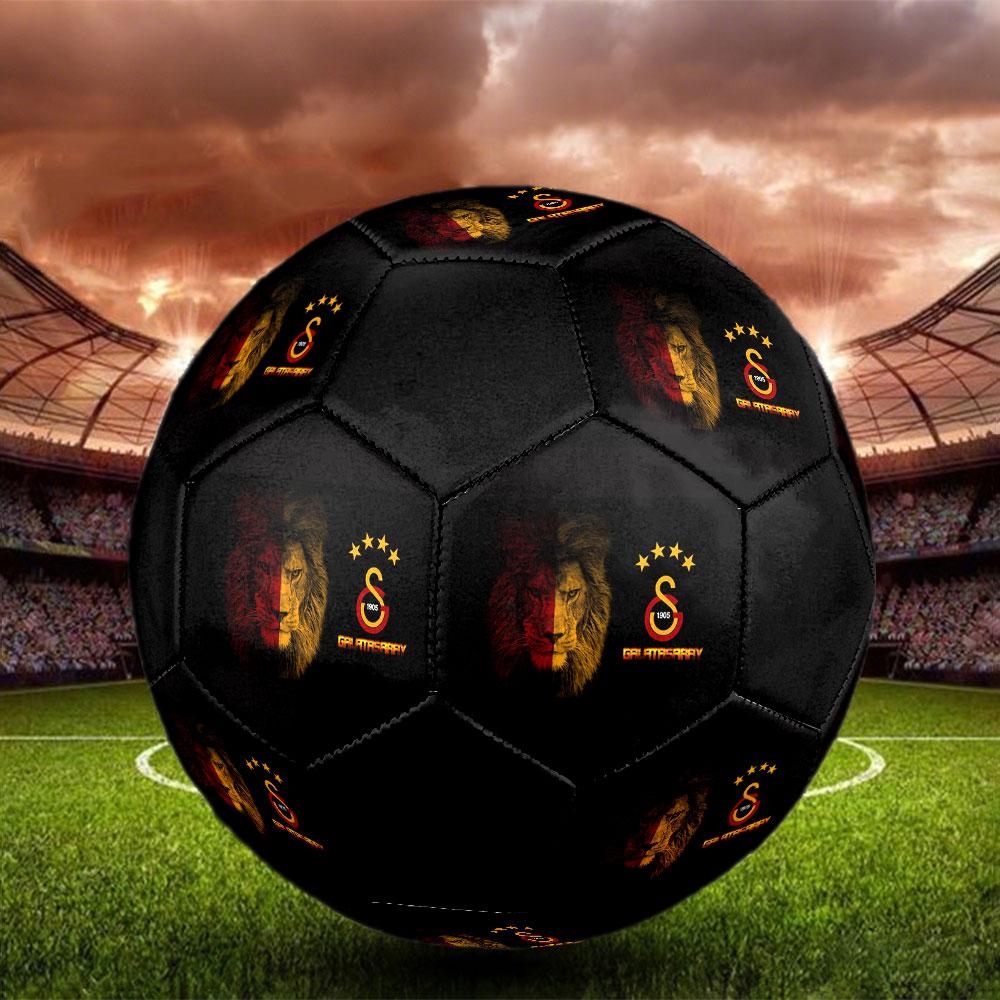 Galatasaray FC Size 5 Soccer Ball, Machine-Stitched PVC, Durable & High Bounce, All Ages Fit, Fan Merchandise, Matches & Outdoor Use.