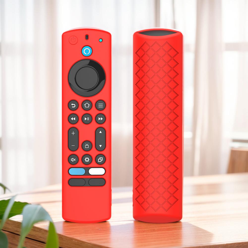 Silicone Voice Remote Cover with Lanyard Remote Control Replacement Shell Shockproof Luminous for Fire TV Alexa Voice Remote