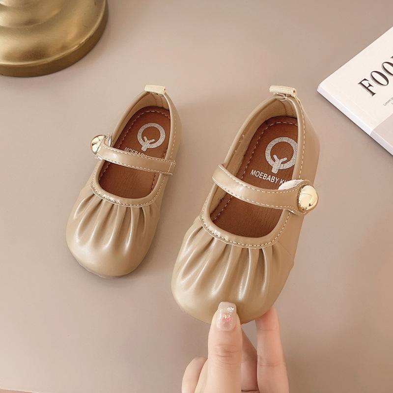 

Anti-slip Shoes - New Style Soft-soled Shoes for Girls, Single Shoes, Baby Shoes 25 хакі