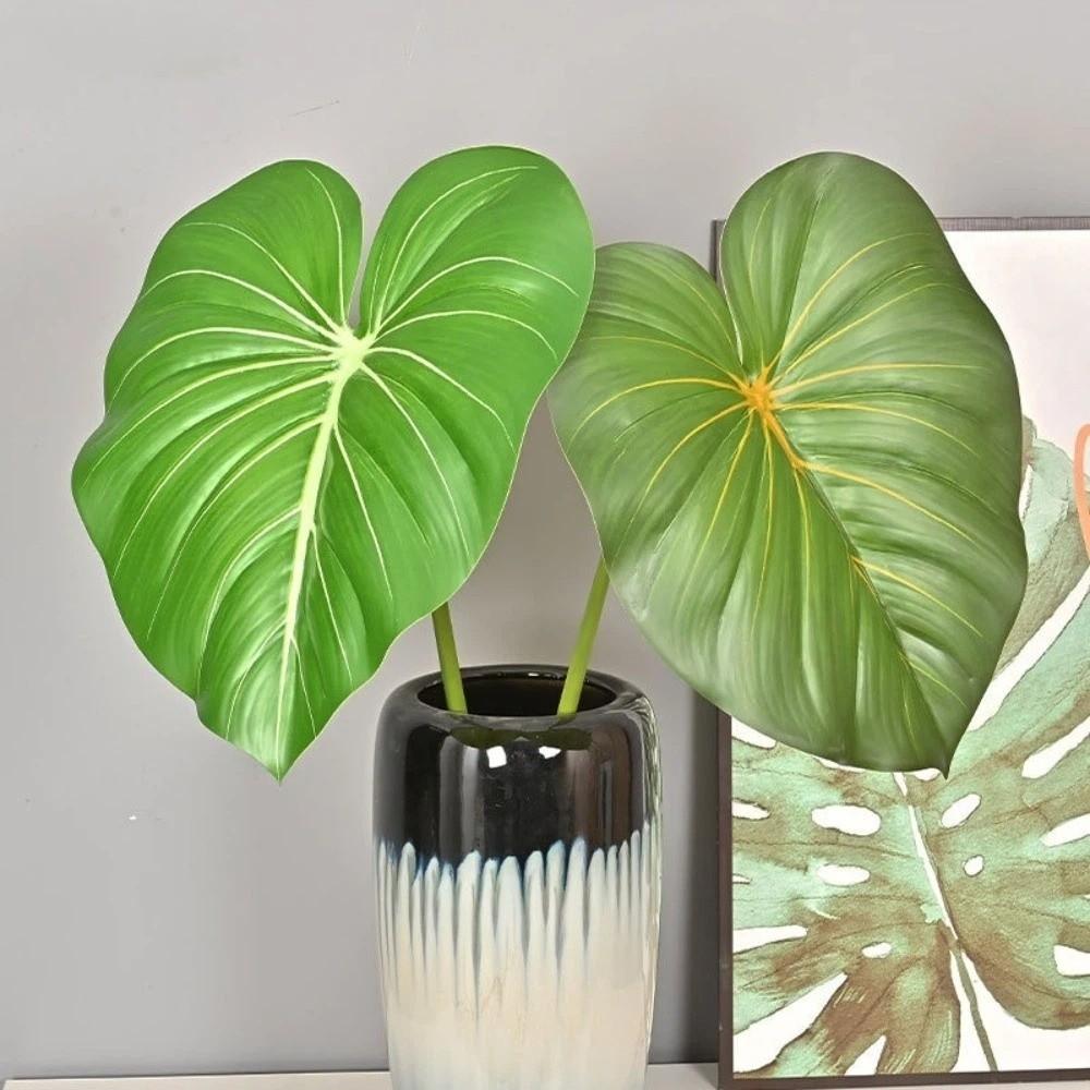 Green Plants Crane King Fern Leaf Lifelike Artificial Arrowroot Leaf  Floral Arrangement