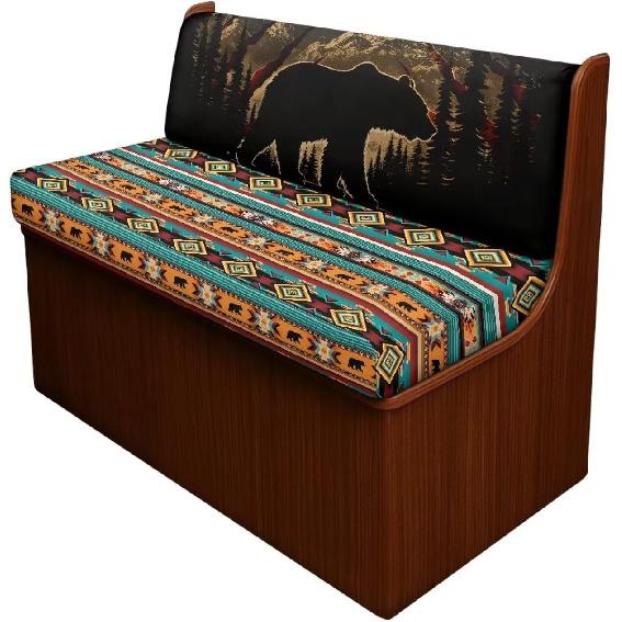 

RV Dinette Cushion Covers Aztec Geometric Camper Cushion Covers Dinette Booth Set South Western RV Seat Covers for Travel Trailer Couch Sofa,1 Bench Mountain Bear Aztec