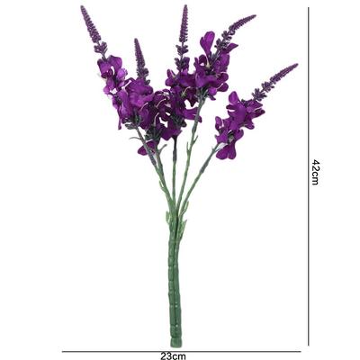 Realistic Artificial Lavender Flowers Handmade Simulation Fake Plants Real Touch Silk Violet Bouquet Wedding Party Decor