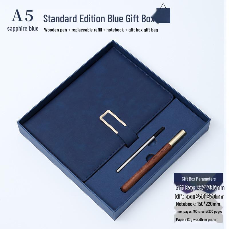 Custom Logo A5 Business Diary Gift Set: Employee Souvenir Notebook in Gift Box
