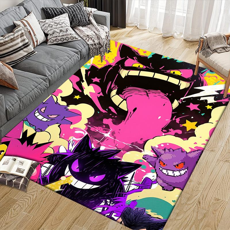 Gengar Square Area Rug, Non-Slip Floor Mat for Bedroom, Perfect Gift for Gengar Fans.chl