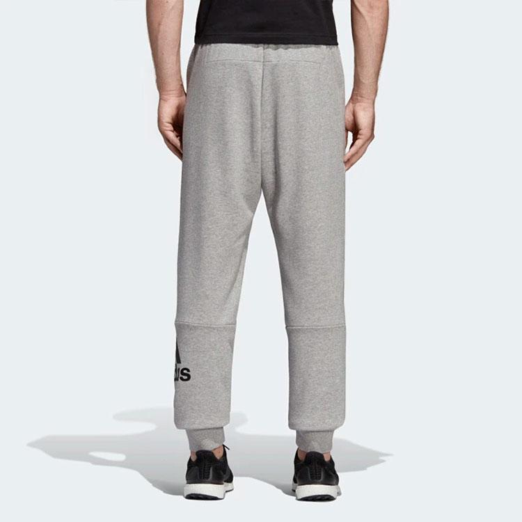 Adidas Mh Bos Ft Logo Print Tapered Sweatpants Men Bottoms Light-Grey DT9959