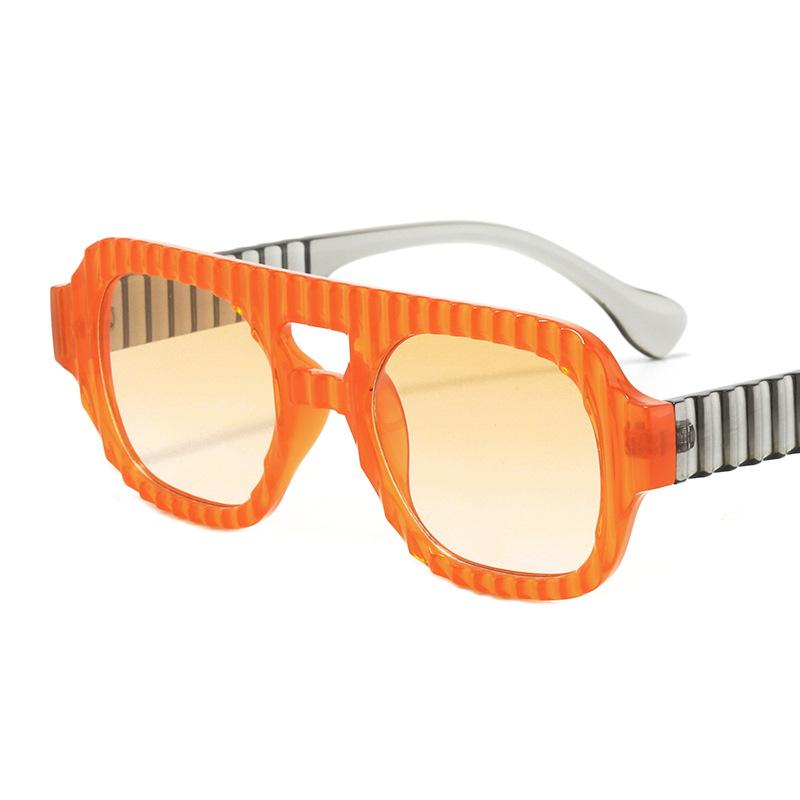 New Retro Double Beam Gradient Rectangular Women Sunglasses Brand Leopard Irregular Frame Design Men High Quality Glasses Uv400