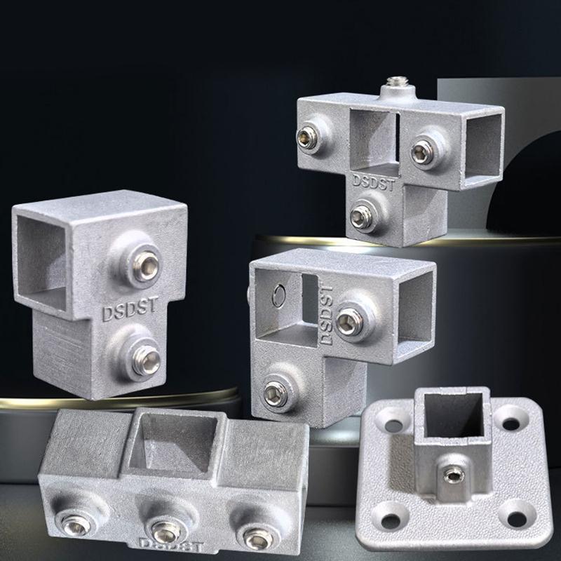 20x20mm Čtvercová trubka Třícestný 25x25mm 30x30mm Hliníková slitina Koleno Spojka Příslušenství Pevný spoj trubky