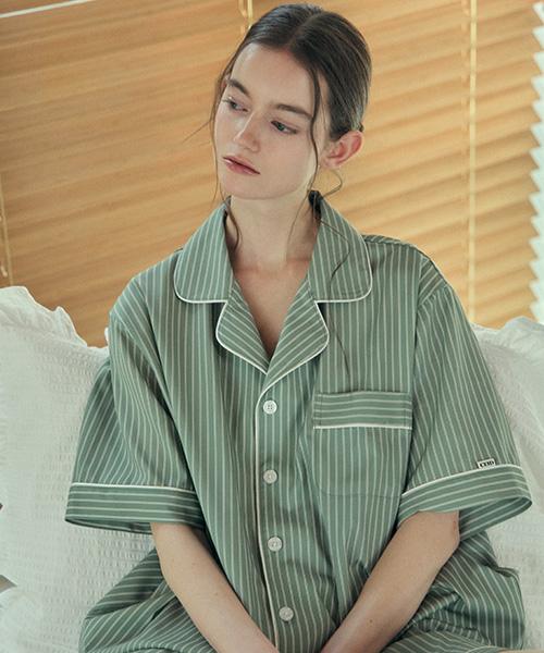 [CEID] Classic Moss Short-Sleeve Pajama Set [Shipped from Korea] 100% Authentic