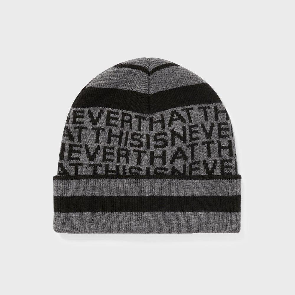 Эта полосатая жаккардовая шапка-бини серого цвета F