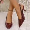 Fashion New in 2025 Pumps Footwear Elegant Women Heeled Shoes Fashion Buckle Strap Female Pointed Toe Slingbacks Ladies High Heels Shoes