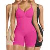 Women Zipper Tummy Control Butt Lifting Seamless Shaping Bodysuit Shorts