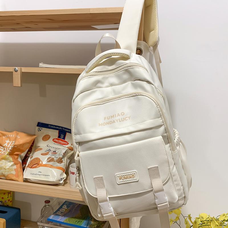 School Bag for Girls, White School Backpack for Elementary School Students, High School Students, High Quality