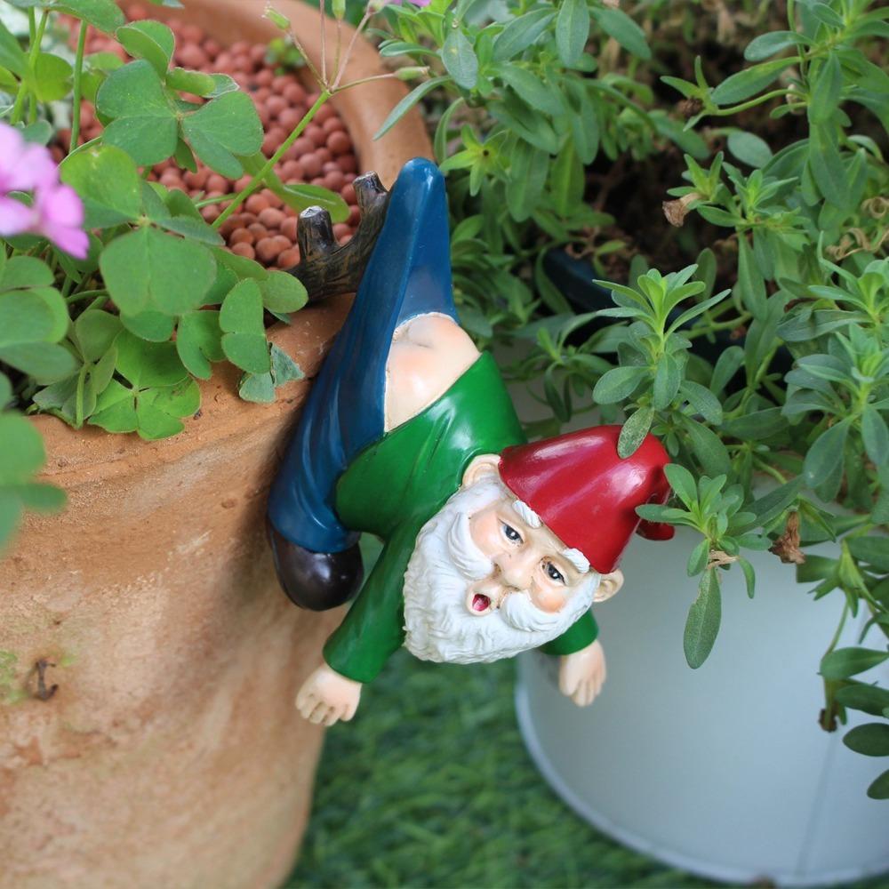 

Resin Mini Gnome Hanging Statue Funny Parody Dwarf Pendant Flowerpot Decoration Dwarf