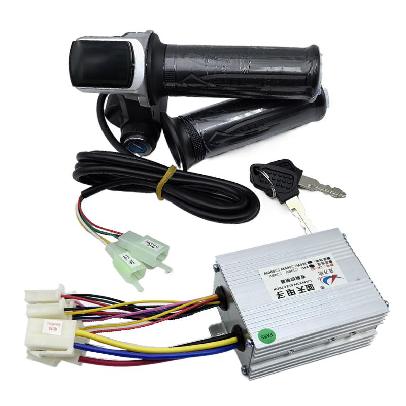 Bicycle Brushed Controller Throttle Grip Kit 48V 350W 500W 800W 1000W Electric Scooter E-Bike Controller Retrofit Set 48V 350W