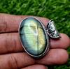Natural Labradorite Pendant Sterling Silver Pendant Labradorite cabochon pendant oval shape Pendant Labradorite Handmade jewelry Gift for her