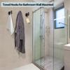 2PCS Stainless Steel Suction Cup Hooks Detachable Robe Hangers Space Saving Wall Hook  Bedroom