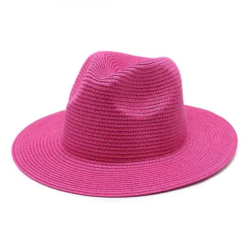 Unisex Summer Panama Sun Hat - Fashionable Straw Braid Fedora for Outdoor and Beach Wear.