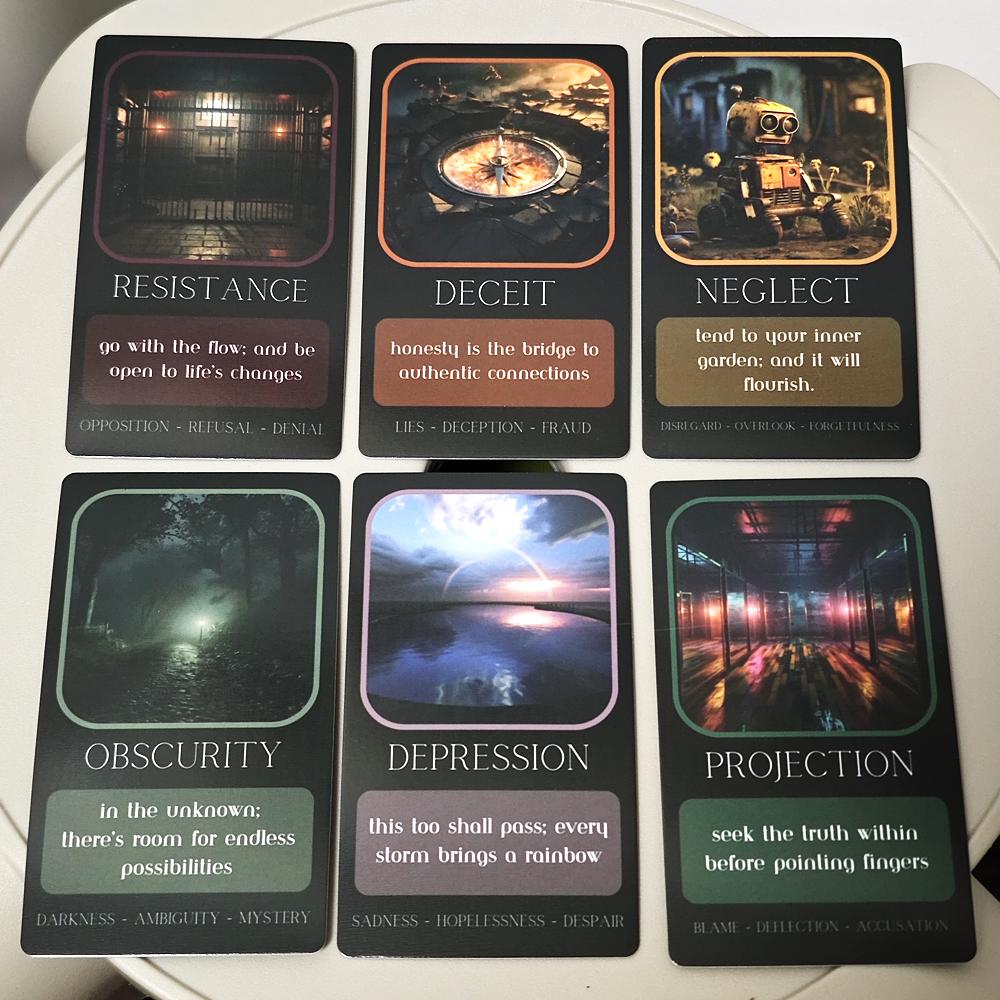 Shadow Work Cards | 33 Unique Oracle Cards | Self-Care & Oracle Companion 10.3*6cm