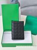 Genuine Leather Diamond Pattern Bi-Fold Wallet with Multi-Card Slots and Passport Holder