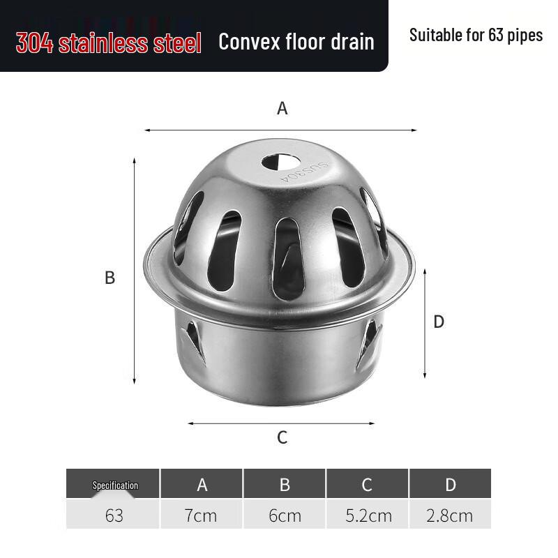 MDNG Anti-Clogging 304 Stainless Steel Rooftop Floor Drain