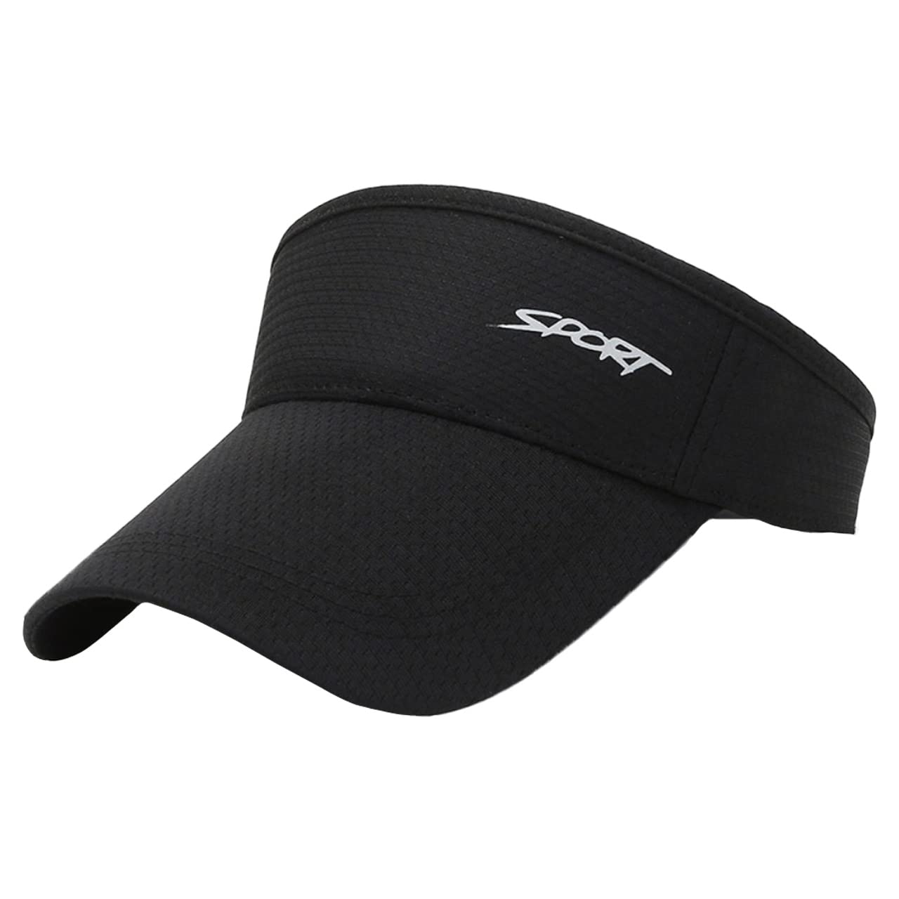 

Козырек Солнцезащитный козырек Логотип с английскими буквами Шляпа Легкая беговая кепка CA520 [White Fang] Мужская Женская (черный) чёрный