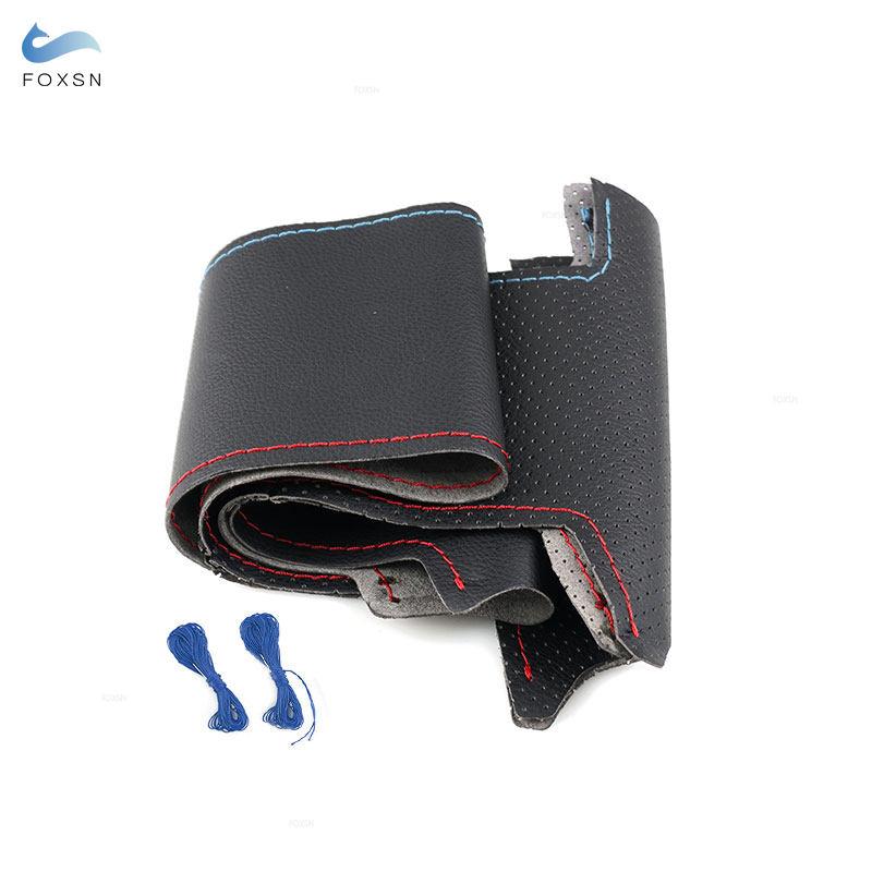 Car Accessories Steering Wheel Cover Leather Trim For Mini R56 R57 Hatchback Clubman Clubvan Convertible Coupe Roadster 3-Spoke