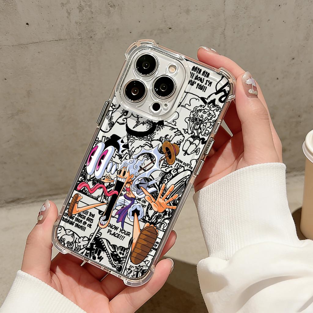 Anime Luffys Zoros AntiFall Clear Phone Case For Xiaomi Redmi 14C 13C 12C K50 K40 Note 14 13 12 11 10 9S A1 A2 A5 Pro Plus 4G 5G