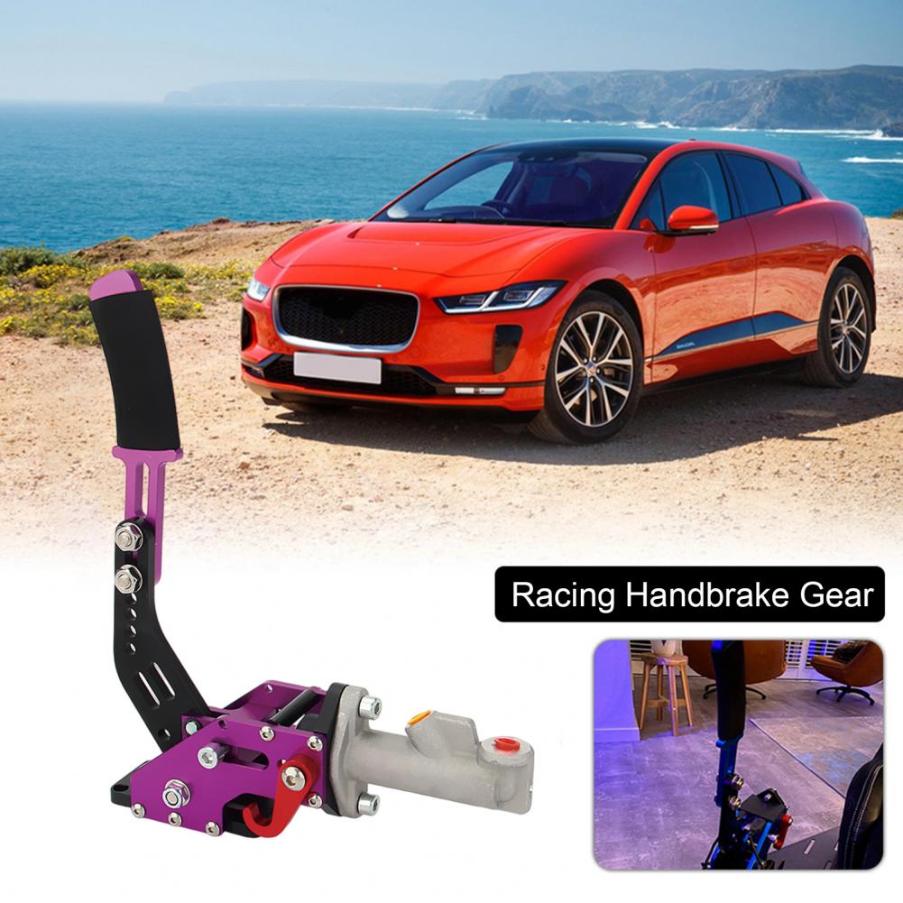 Durable Car Handbrake Bright Comfortable Grip Aluminum Alloy Car Modified Handbrake Decorative