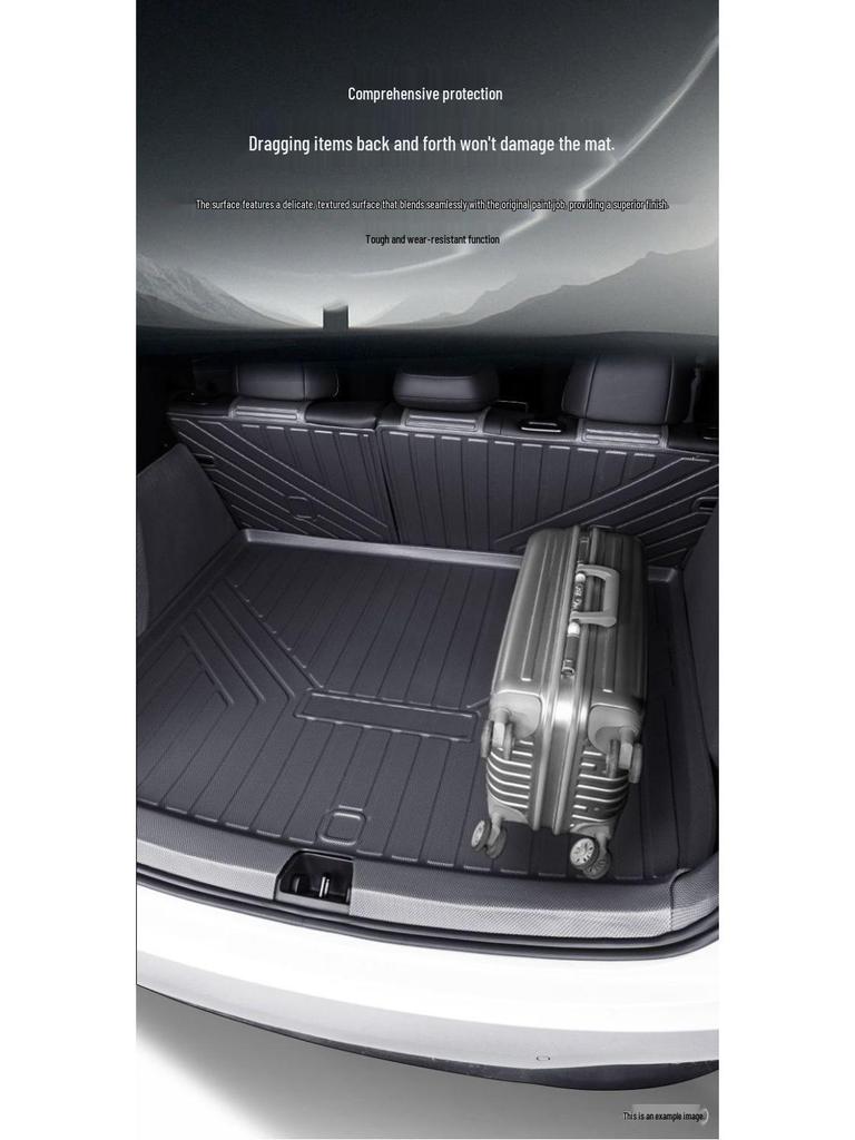 Compatible with 25 NIO ES6 models: TPE trunk mat, tailgate mat, door sill mat, and trunk cover.