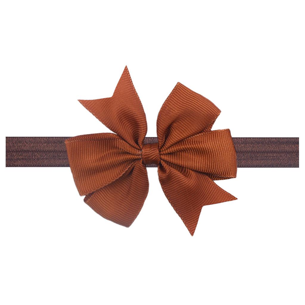 European & American Baby Bow Swallowtail Headband - 21 Solid Colors