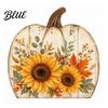 Thanksgiving Table Centerpiece Fall Pumpkin Decoration, Rustic Block Wooden Sign, Autumn Vintage Decorative Maple Leaf Accents Farmhouse Tabletop for