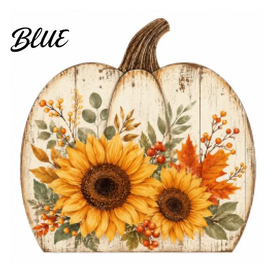 Thanksgiving Table Centerpiece Fall Pumpkin Decoration, Rustic Block Wooden Sign, Autumn Vintage Decorative Maple Leaf Accents Farmhouse Tabletop for