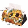 Sonnenblumenölgemälde Taschentuchbox Retro Haushaltsserviettenpapier Aufbewahrungsbox Taschentuchhalter Fall