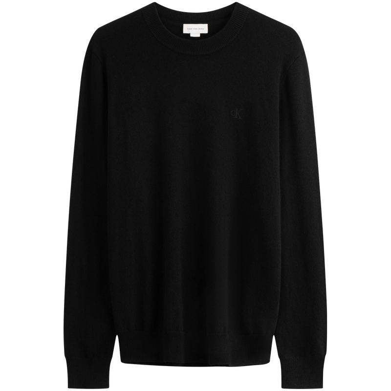 

Calvin Klein Повседневный минималистский вышитый круглый вырез вязаный кашемировый свитер мужской свитер Space-Black J326690 S