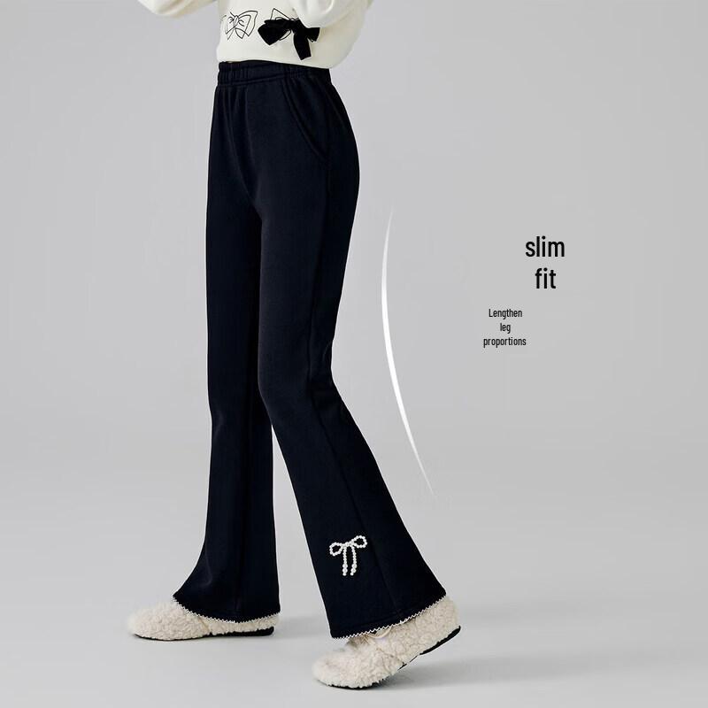 Moonkids Girls' Black Flare Trousers